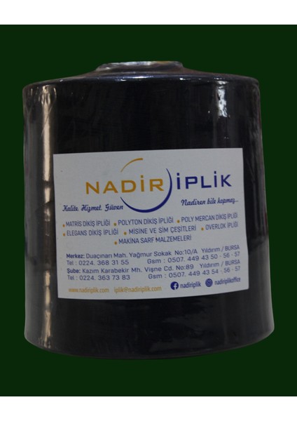 Kiloluk Konik 120 No Polyester Dikiş Ipliği Siyah
