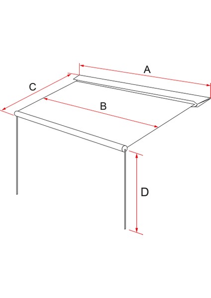 Caravanstore 2.55 x 2.25 Beyaz Torba Tipi Tente