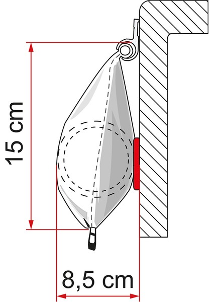 Caravanstore 2.55 x 2.25 Beyaz Torba Tipi Tente