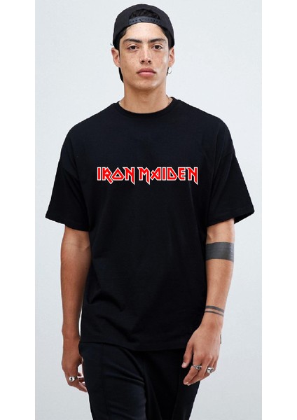 Iron Maiden Logo Oversize Tişört