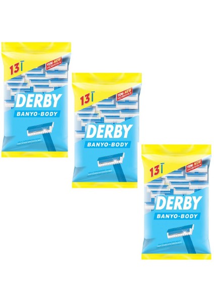 Shazel Derby Tıraş Bıçağı Banyo 10+3 Body x 3 Adet