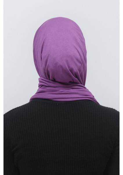 Tesettür Penye Şal Düz-Mor