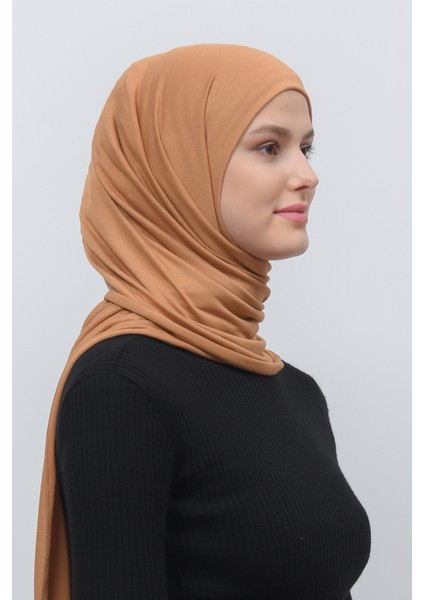 Tesettür Penye Şal Düz-Taba