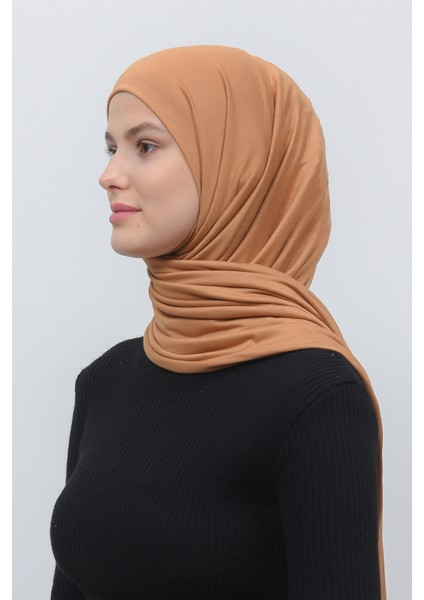 Tesettür Penye Şal Düz-Taba