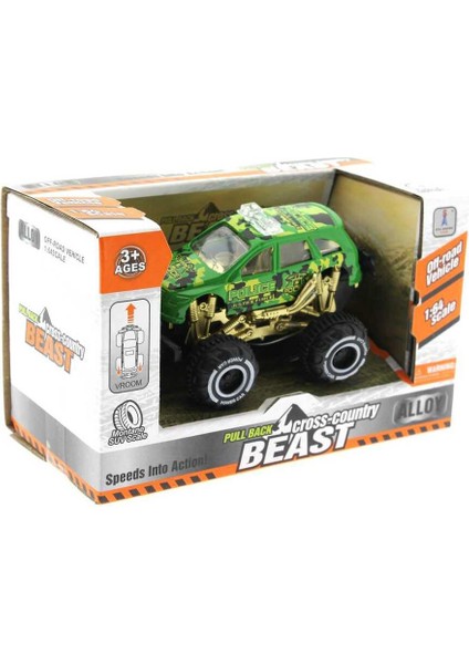 Die Cast Off Road Mini Polis Aracı - Yeşil