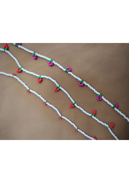 3'lü Kum Boncuk Kolye Seti