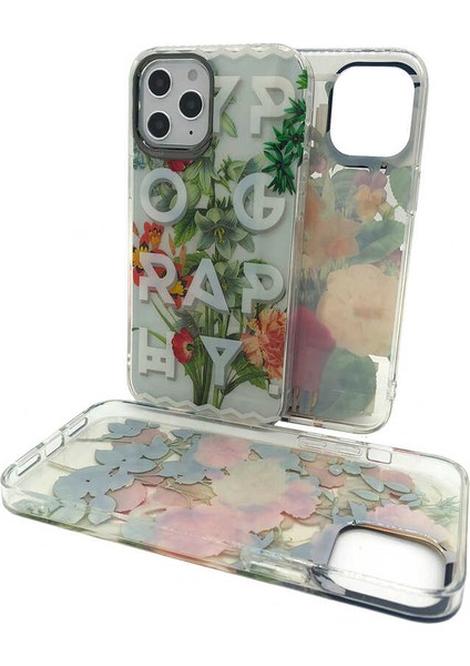 Apple iPhone 12 Kılıf Floral Kapak
