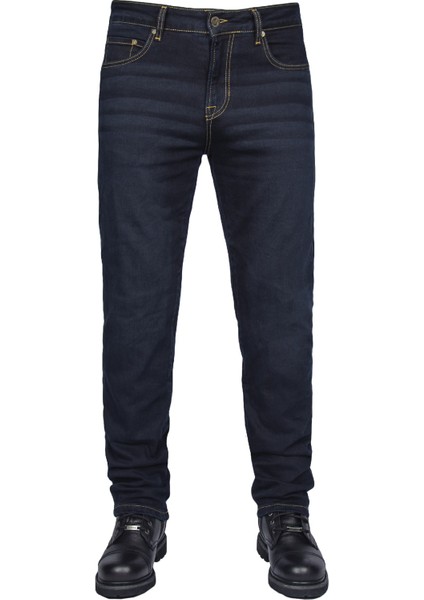 City PRO102 Midnight Blue Korumalı Motosiklet Kot Pantolonu