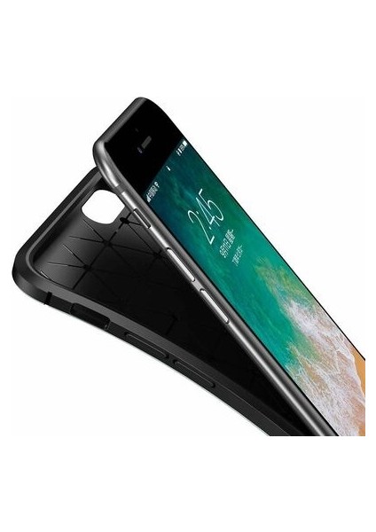 Apple iPhone Se 2020 Karbon Görünüm Negro Silikon Kılıf