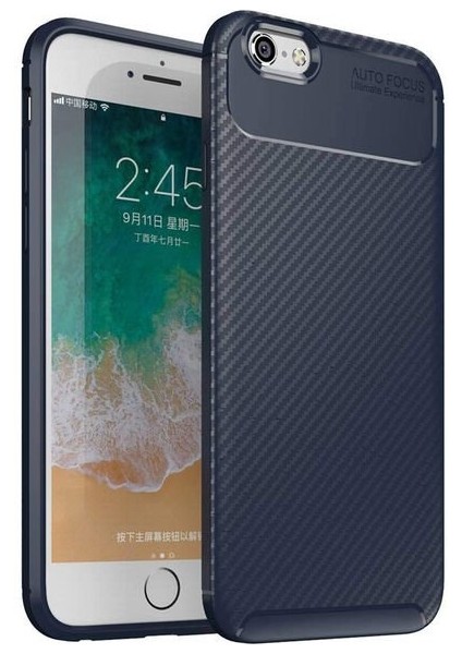 Apple iPhone 6s Karbon Görünüm Negro Silikon Kılıf