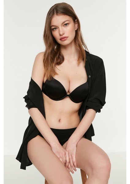 Kadın Push-Up Çift Dolgulu Siyah Sütyen 33703501