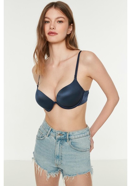 Kadın Push-Up Çift Dolgulu Lacivert Sütyen 33703501