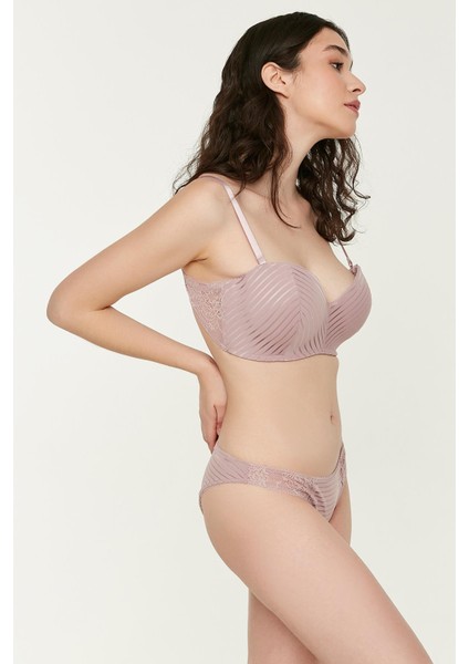 Kadın Tül Çizgili Pudra Slip Külot 36508501 fiyatları