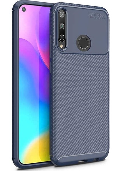 Huawei P40 Lite E Karbon Görünüm Negro Silikon Kılıf