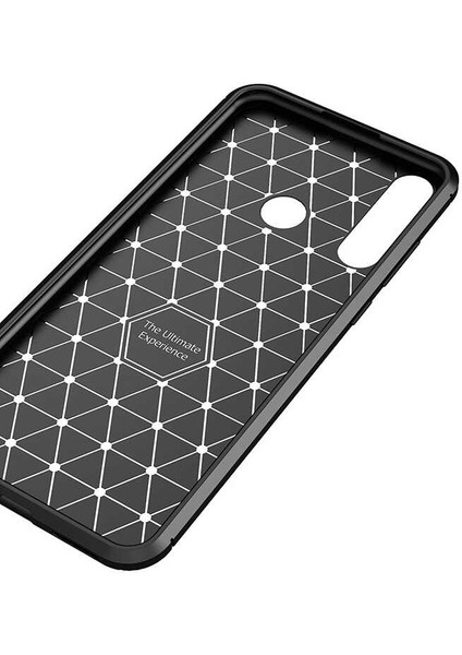 Huawei Y6P Karbon Görünüm Negro Silikon Kılıf