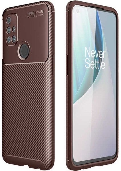 One Plus Nord N10 Karbon Görünüm Negro Silikon Kılıf