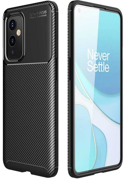 One Plus 9 Karbon Görünüm Negro Silikon Kılıf
