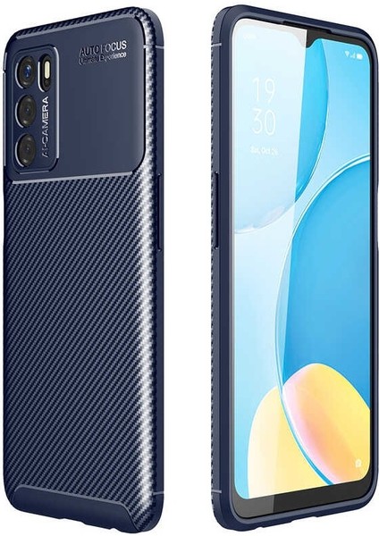 Oppo A16 Karbon Görünüm Negro Silikon Kılıf