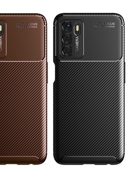 Oppo A16 Karbon Görünüm Negro Silikon Kılıf