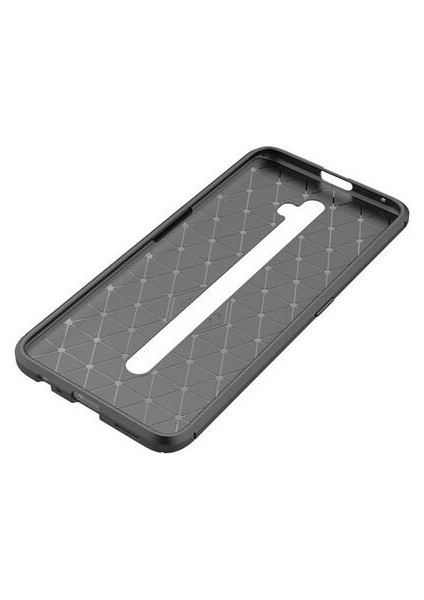 Oppo Reno2 Z (CPH1951) Karbon Görünüm Negro Silikon Kılıf + Ekran Koruyucu Nano fırsatları