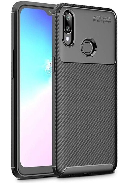 Samsung Galaxy A10S Karbon Görünüm Negro Silikon Kılıf