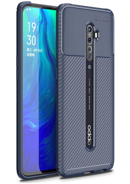 Oppo Reno2 Z (CPH1951) Karbon Görünüm Negro Silikon Kılıf