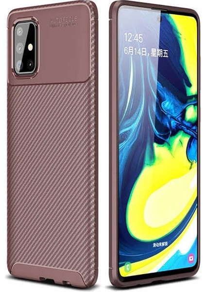 Samsung Galaxy A71 Karbon Görünüm Negro Silikon Kılıf