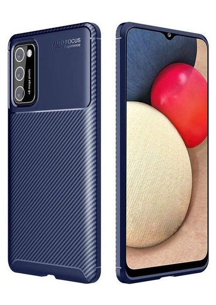 Samsung Galaxy A02S Karbon Görünüm Negro Silikon Kılıf + Ekran Koruyucu Nano