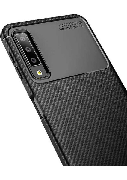 Samsung Galaxy A7 2018 Karbon Görünüm Negro Silikon Kılıf