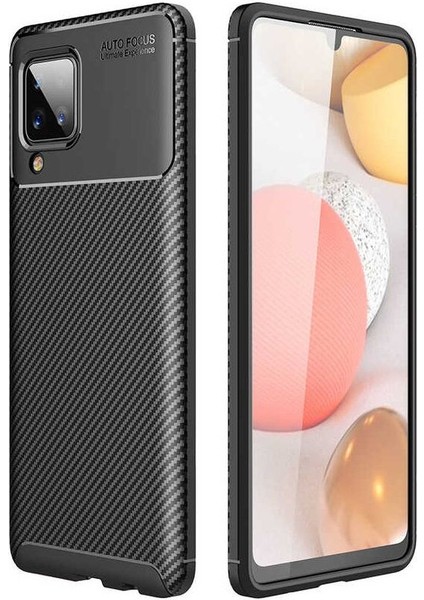 Samsung Galaxy M12 Karbon Görünüm Negro Silikon Kılıf