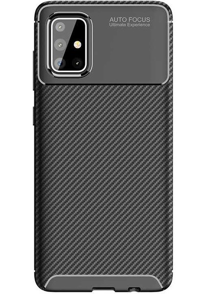 Samsung Galaxy M31S Karbon Görünüm Negro Silikon Kılıf