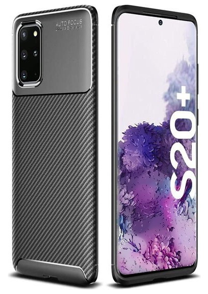 Samsung Galaxy S20 Plus Karbon Görünüm Negro Silikon Kılıf