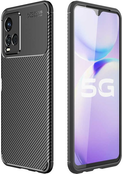 Vivo Y33S Karbon Görünüm Negro Silikon Kılıf