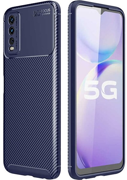 Vivo Y11S Karbon Görünüm Negro Silikon Kılıf