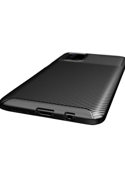 Samsung Galaxy M51 Karbon Görünüm Negro Silikon Kılıf + Ekran Koruyucu Nano