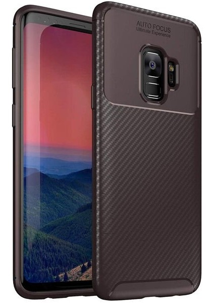 Samsung Galaxy S9 Karbon Görünüm Negro Silikon Kılıf