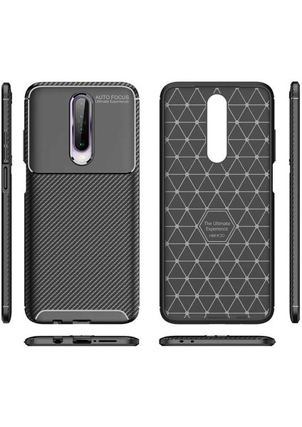 Xiaomi Poco X2 Kılıf Negro Silikon Karbon Desen