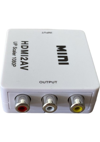 1080P HDMI Uyumlu - 3.5mm Ses Kablosu ile Rca Av Kompozit Adaptör Dönüştürücüsü VGA2AV / Cvbs Audio'dan Pc'ye Hdtv Dönüştürücü