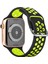 Apple Watch 7-6-Se-5-4-3-2 Seri (42/44/45) mm Uyumlu Yumuşak Çelik Tokalı Delikli Silikon Kordon 2