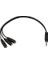 Ses Sistemi Kablosu 1 Erkek 3 Dişi 3,5mm Stereo Kablo 3