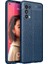 Oppo Reno 5 Kılıf Niss Derili Silikon Lacivert 1