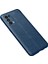 Oppo Reno 5 Kılıf Niss Derili Silikon Lacivert 2