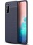 Samsung Galaxy S20 Kılıf Niss Derili Silikon Lacivert 1