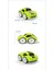 Mini Rc Akıllı Sensör Araba Radyo Kontrollü Elektrikli Sevimli Arabalar Uzaktan Kumanda Araba Karikatür Modu Akıllı Müzik Işık Araç Oyuncak | Rc Cars (Yeşil) 2