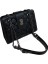 Bayanlar Siyah Deri Çanta Retro Bayanlar Omuz Çantası Bayanlar Küçük Çanta Kız Messenger Çanta Siyah Çanta Omuz Çantası (24 cm * 17 cm * 10 Cm) 1