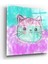 Sevimli Kedi Cam Tablo - 40X40 cm 1