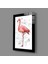 Yalnız Flamingo Cam Tablo - 72X46 cm 2