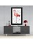 Yalnız Flamingo Cam Tablo - 72X46 cm 4