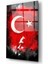 Atatürk Silüeti ve Türk Bayrağı Cam Tablo - 72X46 cm 1