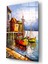 Kıyıdaki Tekneler Cam Tablo - 72X46 cm 1